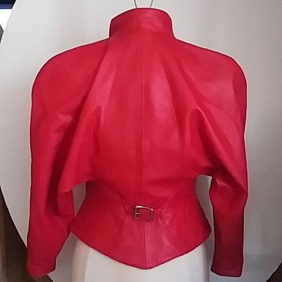 Michael Hoban North Beach Leather Red Motorcycle Jacket Vintage 80s 90s - Picture 2 of 16